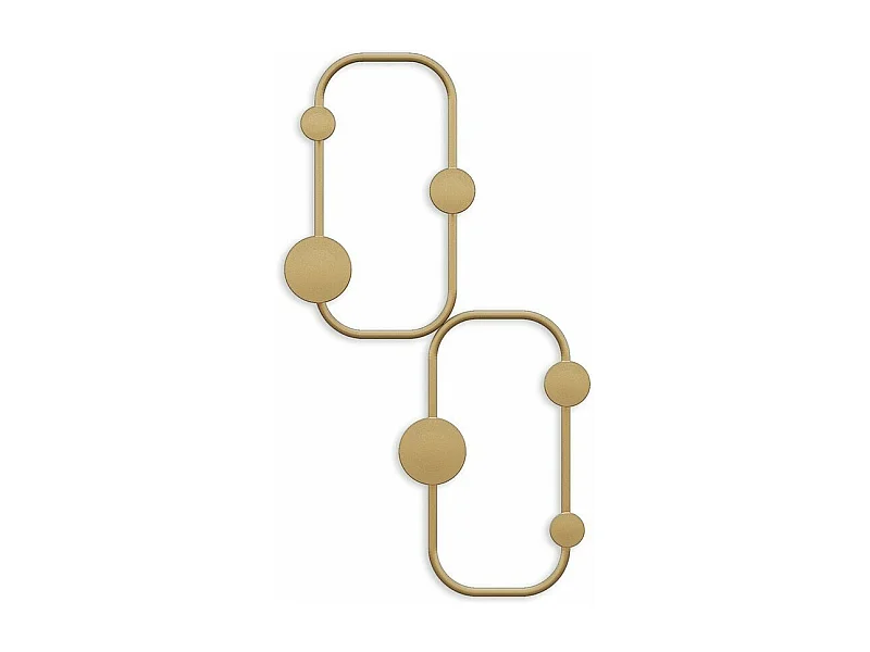 Porte manteaux mural design organique avec 5 patères en métal noir H48 cm - LADYBUG