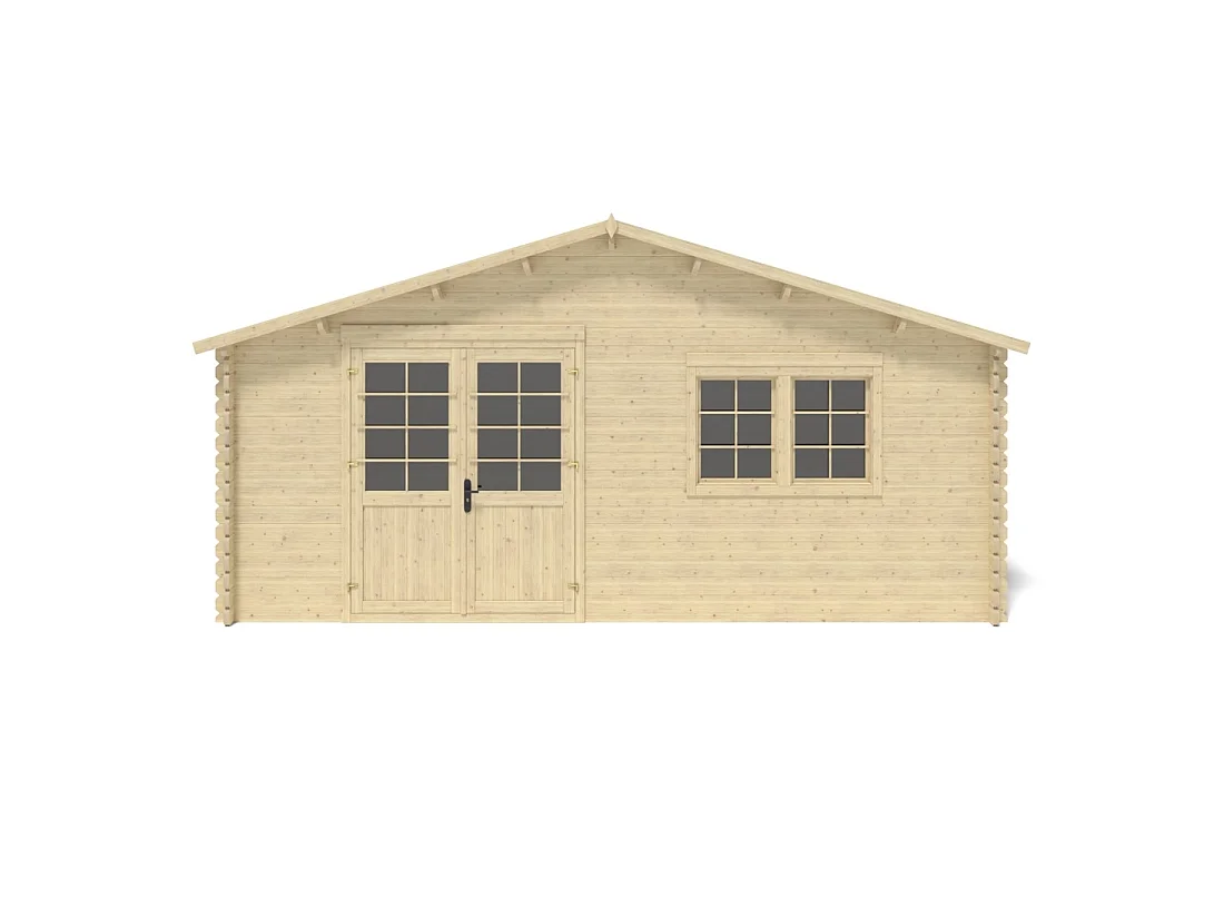 Casetta da giardino in legno - 30m2 - 6x5m - 40mm - colore: naturale - DOM747 - ALTANKA