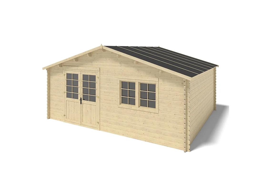 Casetta da giardino in legno - 30m2 - 6x5m - 40mm - colore: naturale - DOM747 - ALTANKA