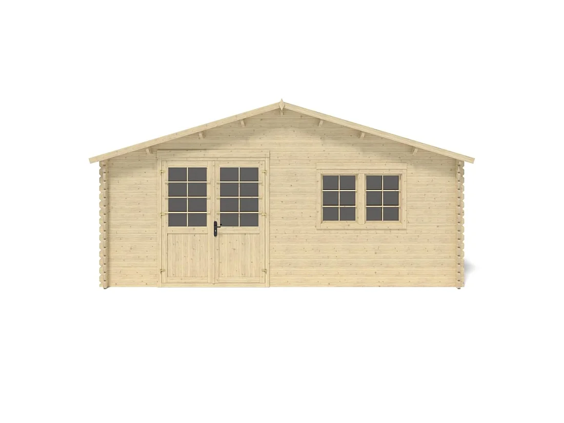 Casetta da giardino in legno - 30m2 - 6x5m - 40mm - colore: naturale - DOM747 - ALTANKA