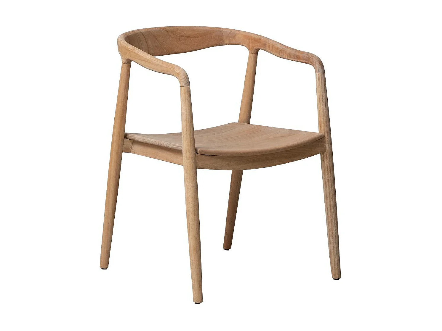 Chaise en bois de teck brut June (lot de 2)