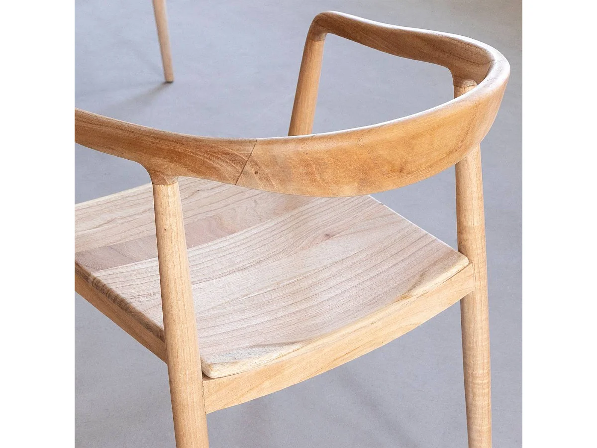 Chaise en bois de teck brut June (lot de 2)