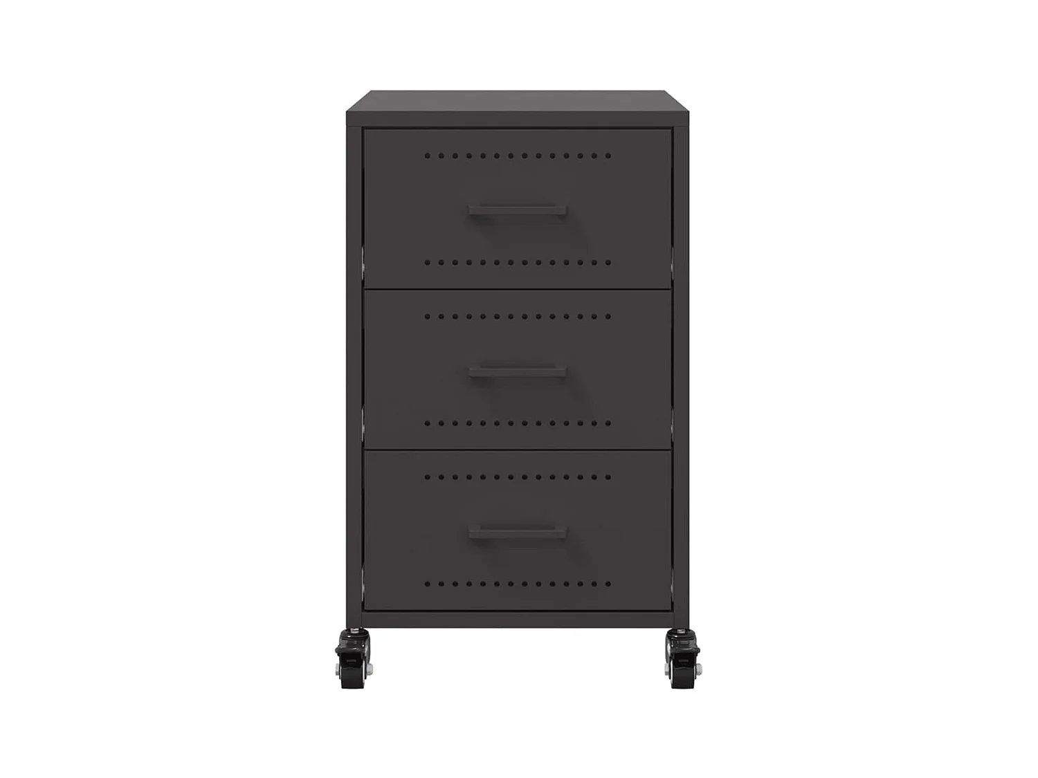 Table de chevet noir 36x39x59 cm acier