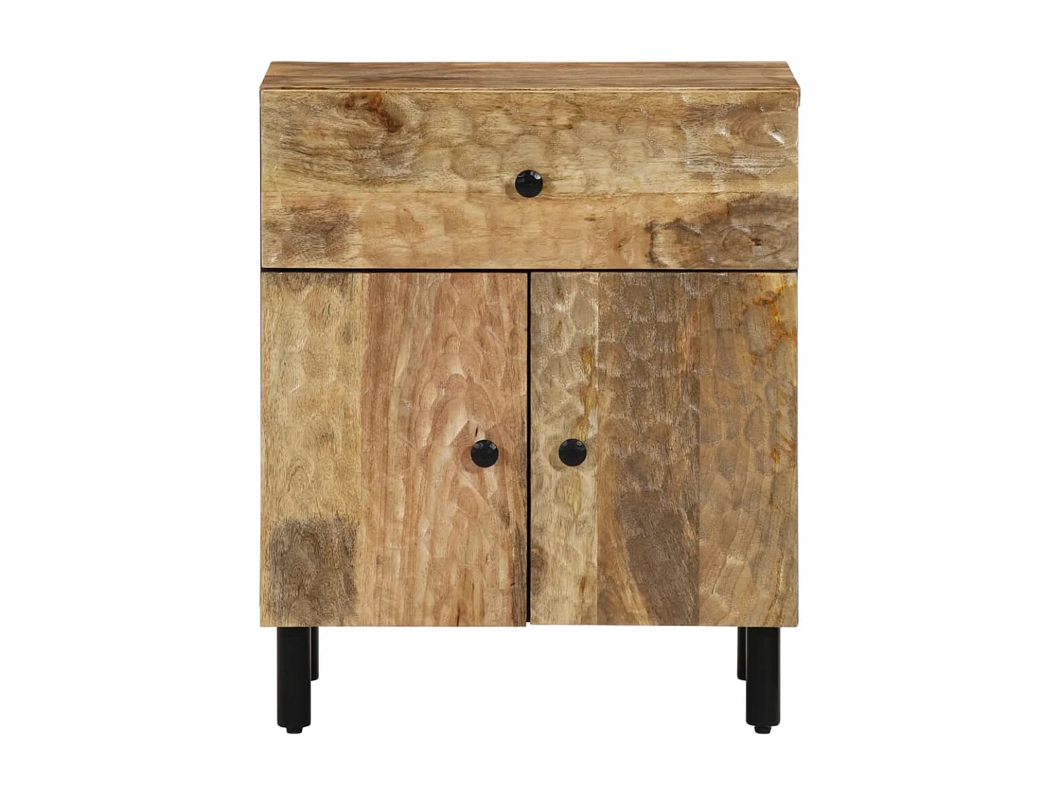 Comodino 50x33x60 cm in legno massello di mango