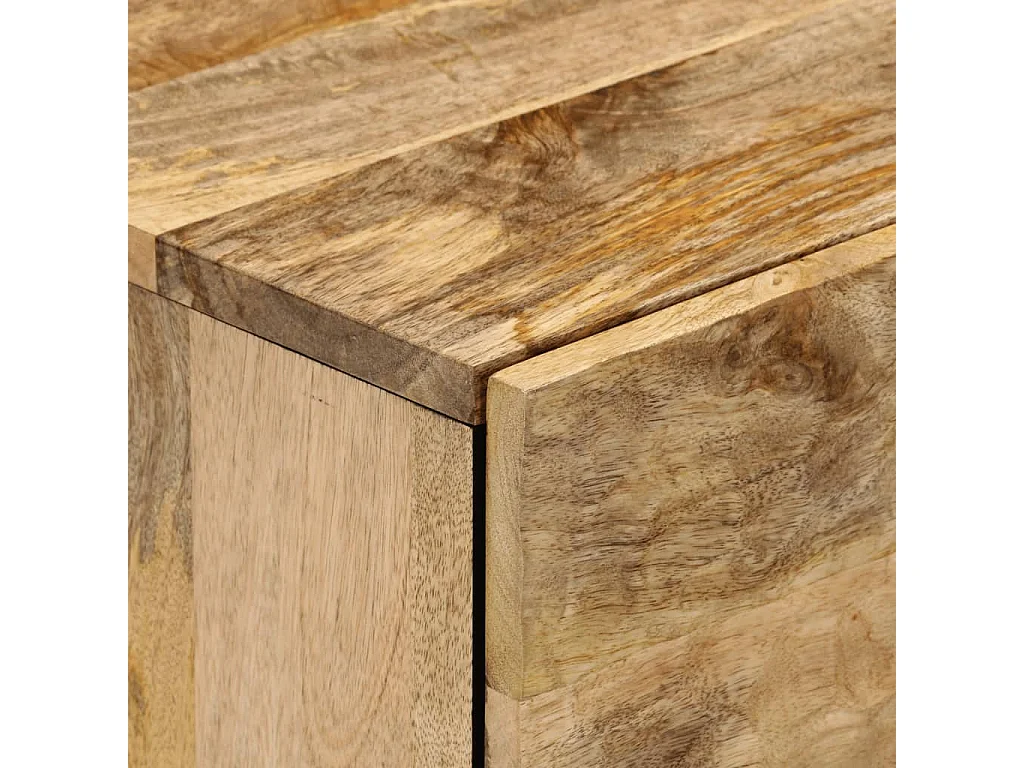 Comodino 50x33x60 cm in legno massello di mango