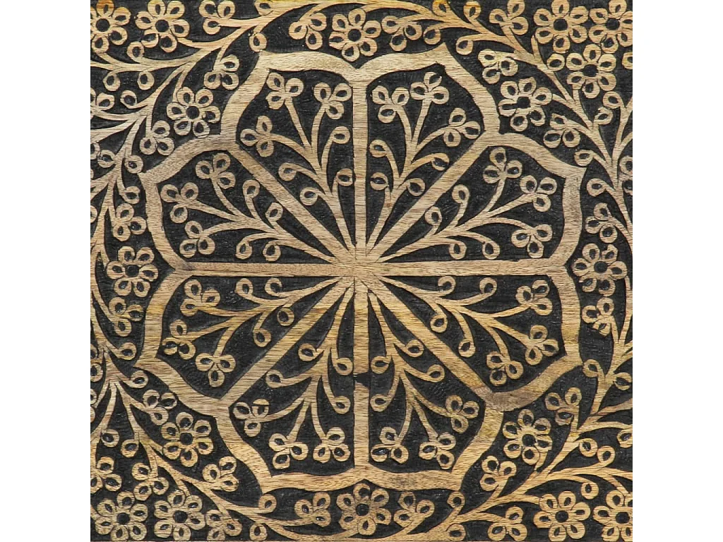 Comodino 50x33x60 cm in legno massello di mango