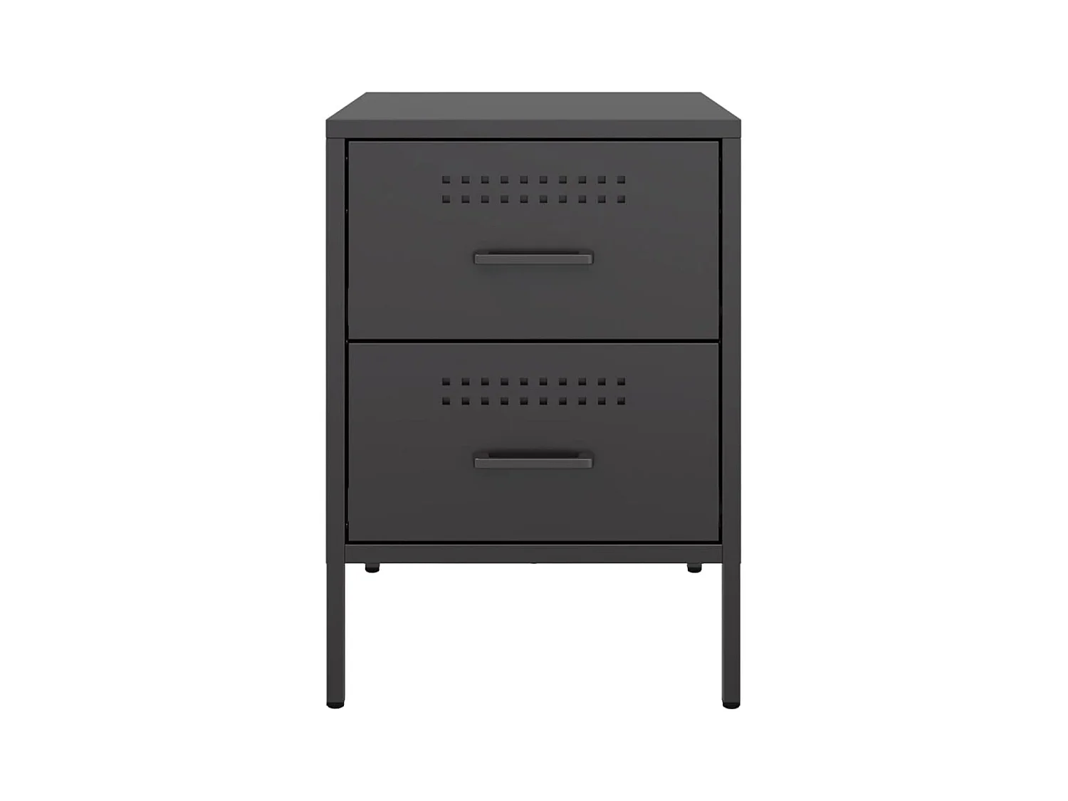 Table de chevet noir 36x39x50,5 cm acier