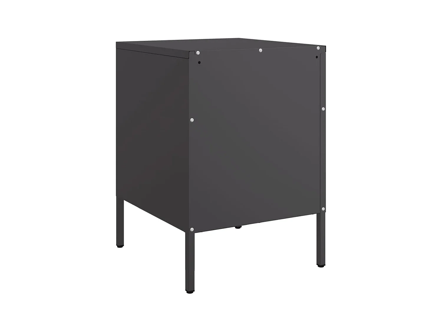 Table de chevet noir 36x39x50,5 cm acier