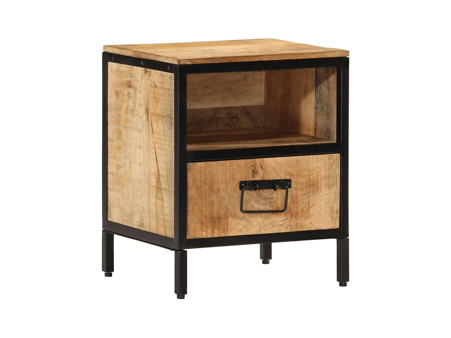 Table de chevet 40x35x50 cm bois de manguier massif