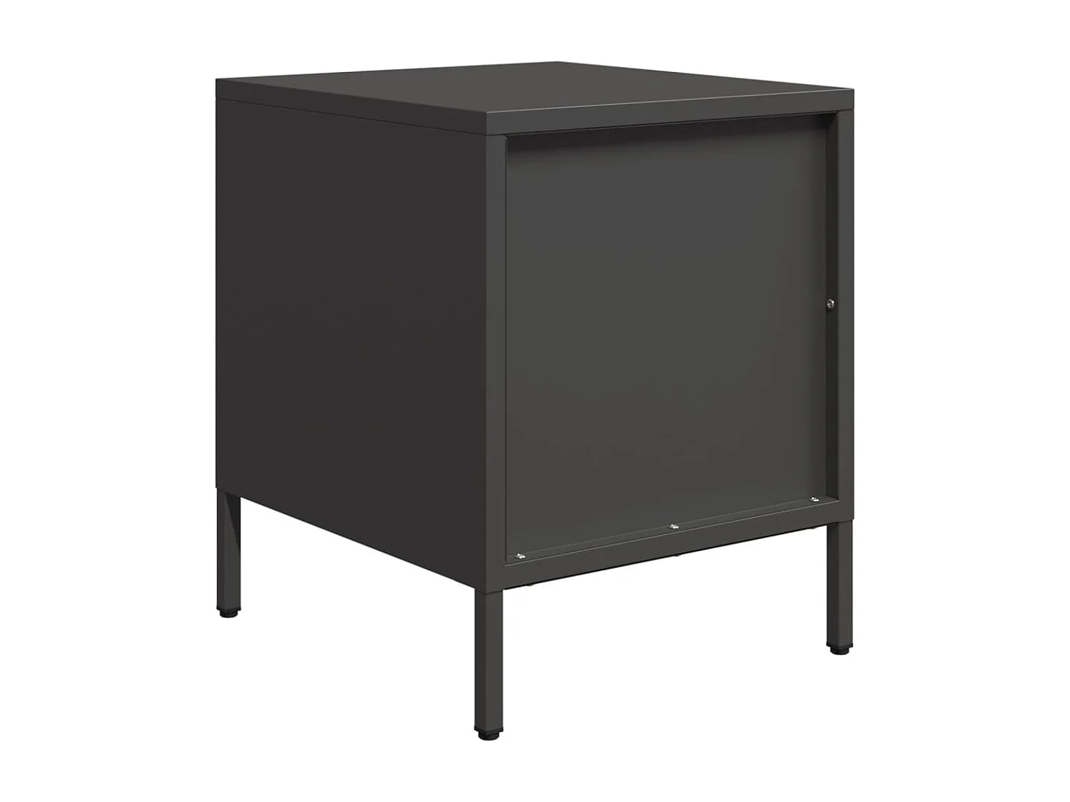 Table de chevet noir 35x39x43,5 cm acier