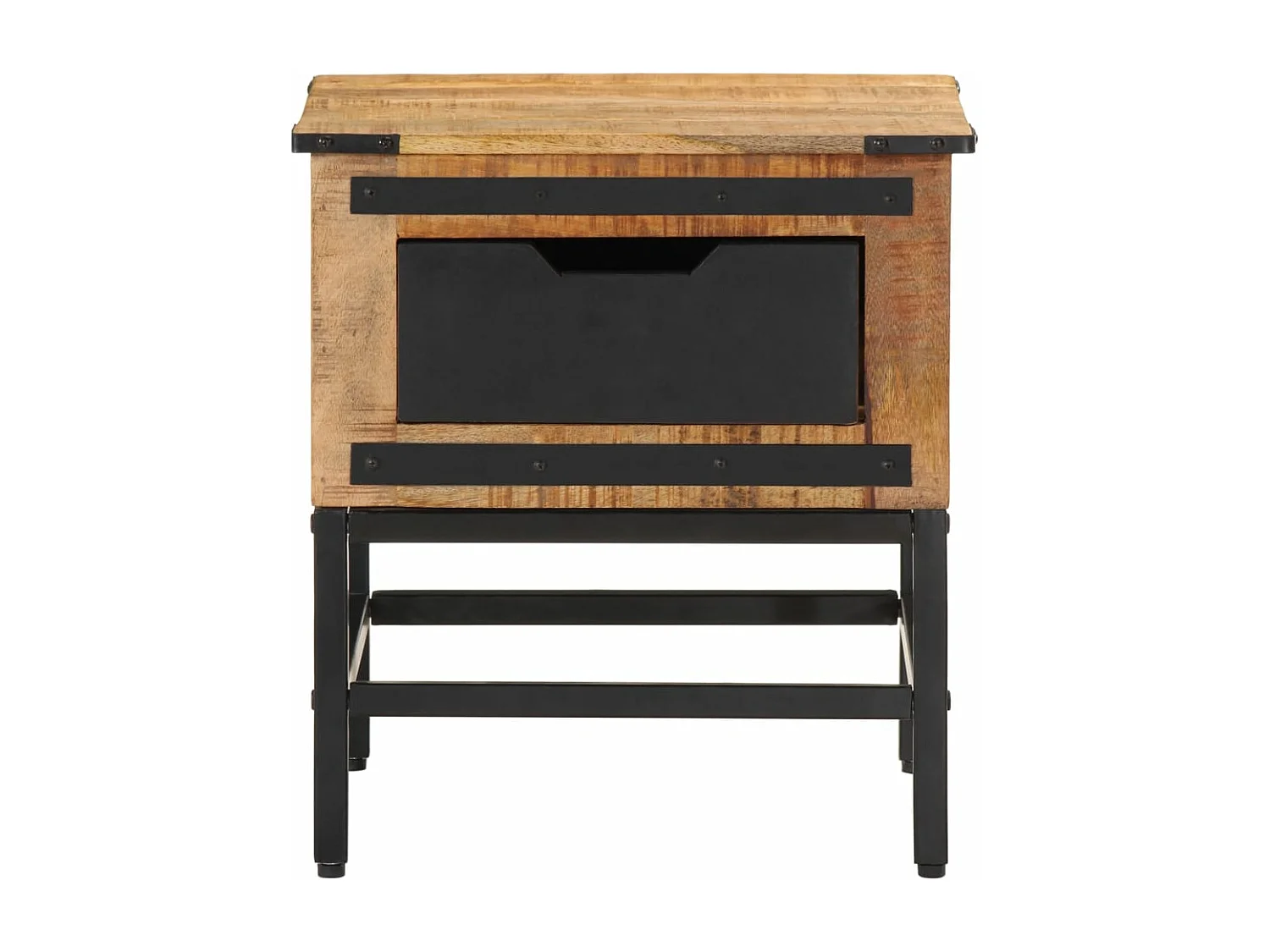 Table de chevet 40x40x45 cm bois de manguier massif