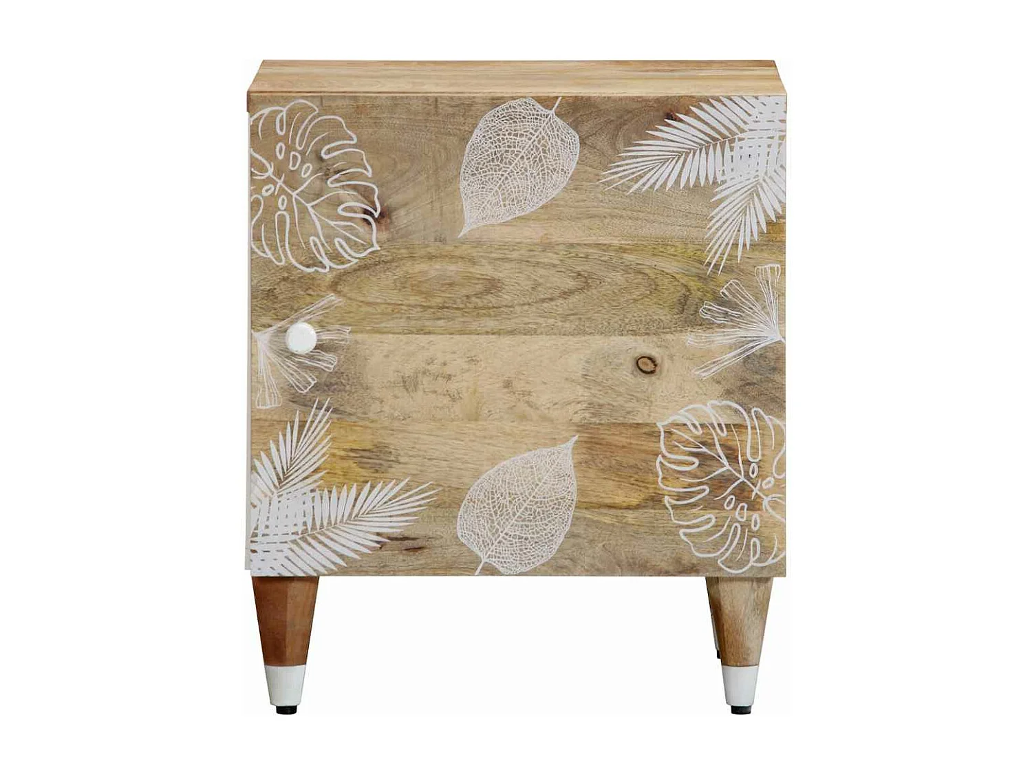 Table de chevet 40x33,5x46 cm bois de manguier solide