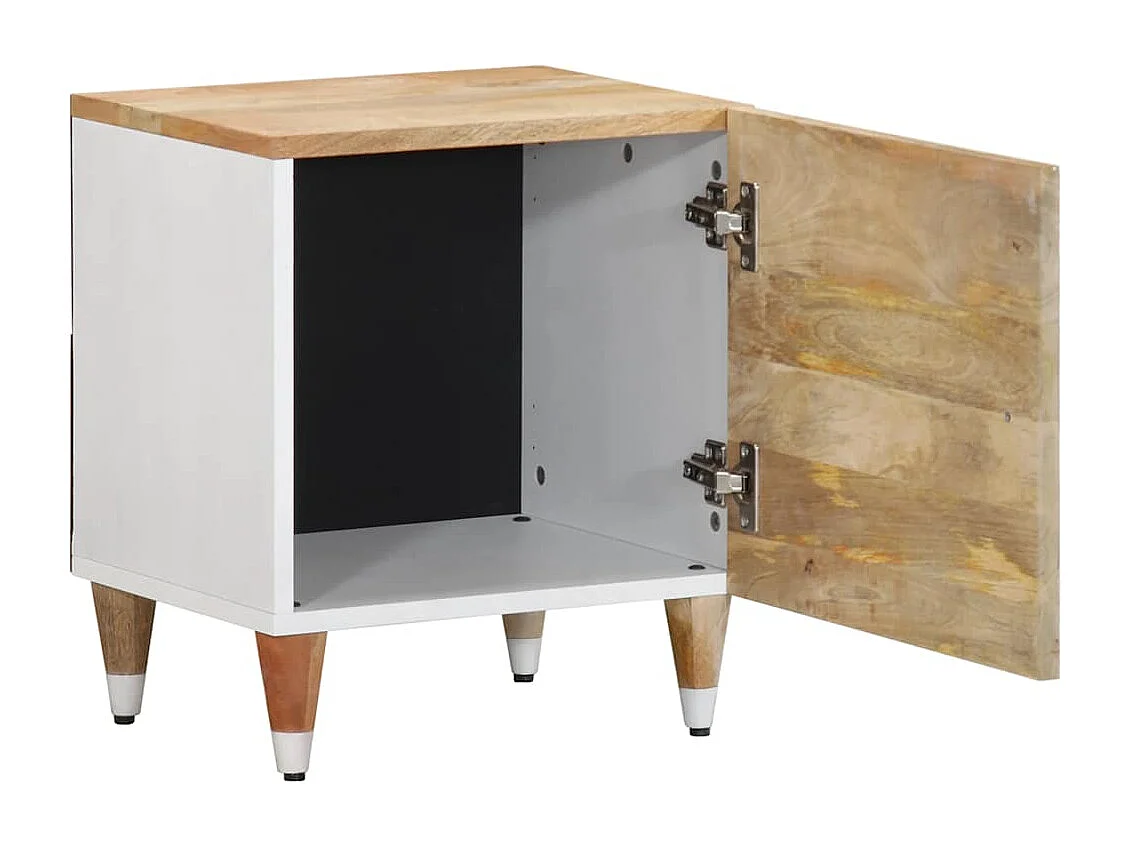 Table de chevet 40x33,5x46 cm bois de manguier solide