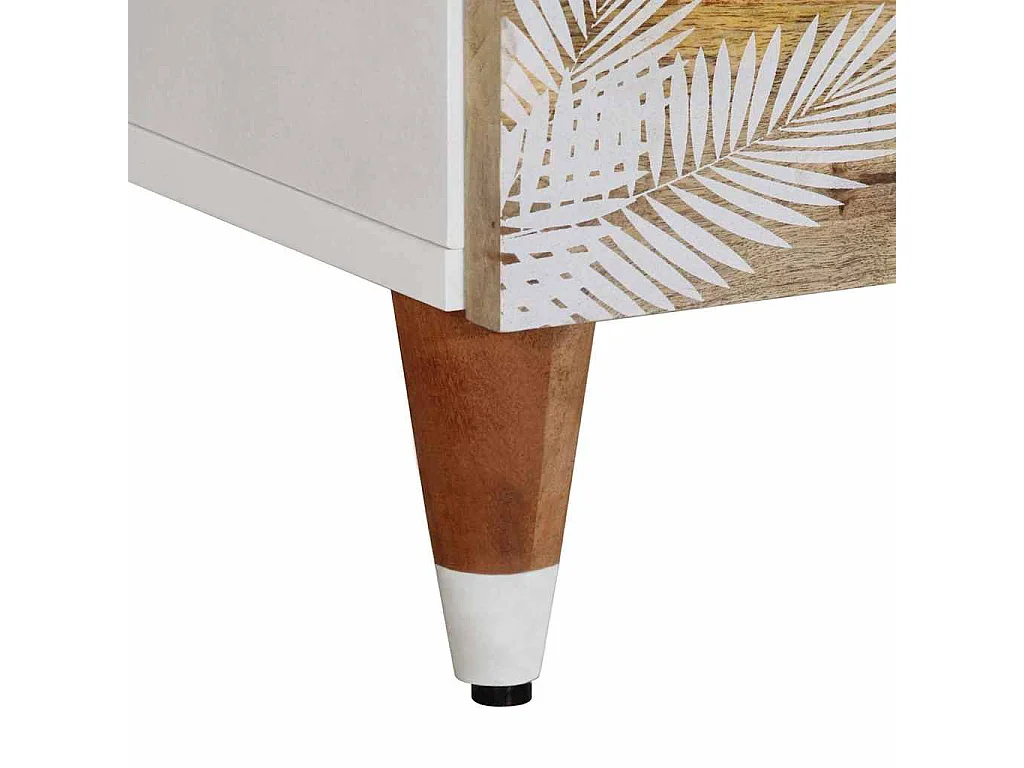 Table de chevet 40x33,5x46 cm bois de manguier solide