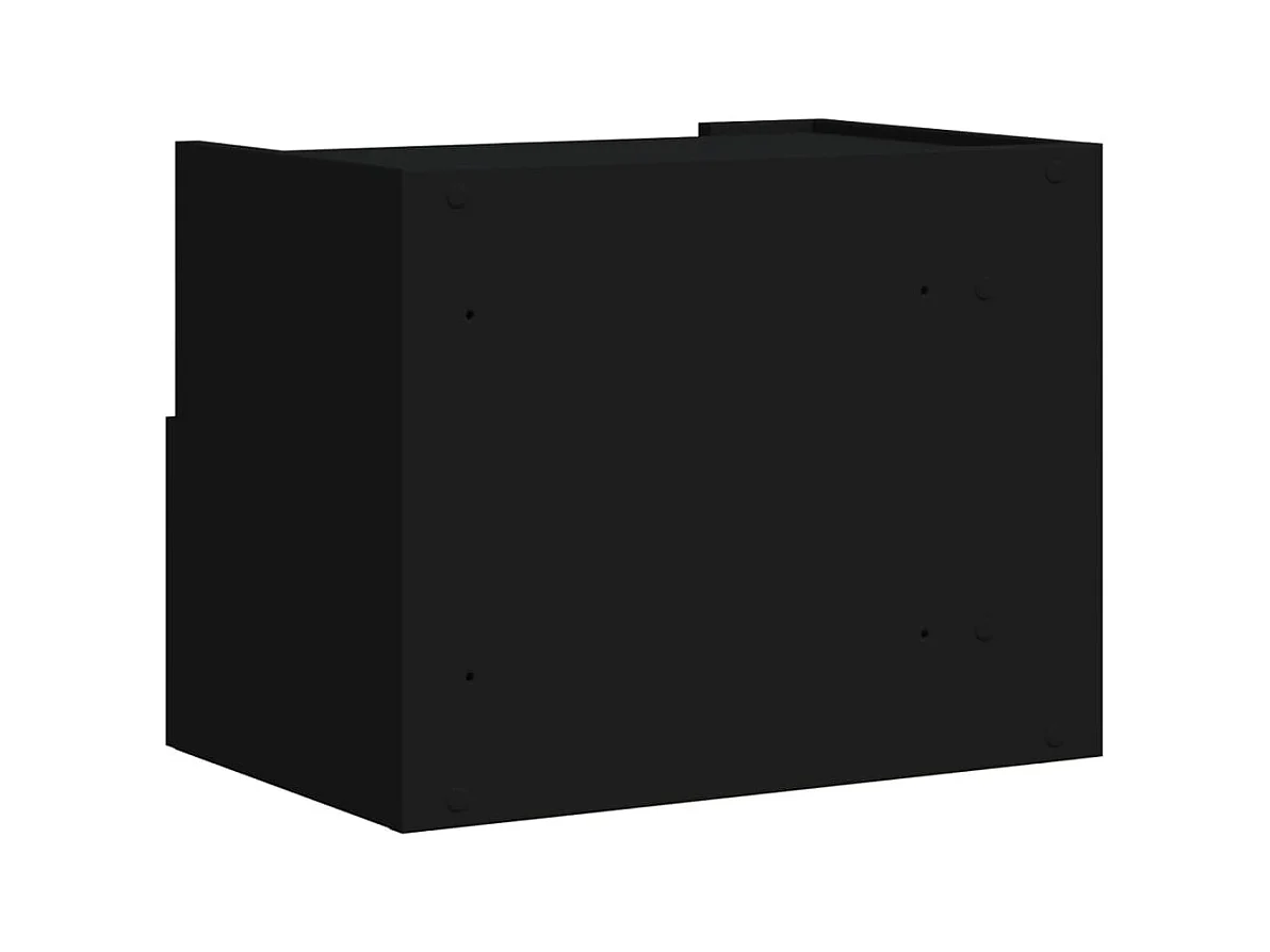 Table de chevet murale noir 45x30x35 cm