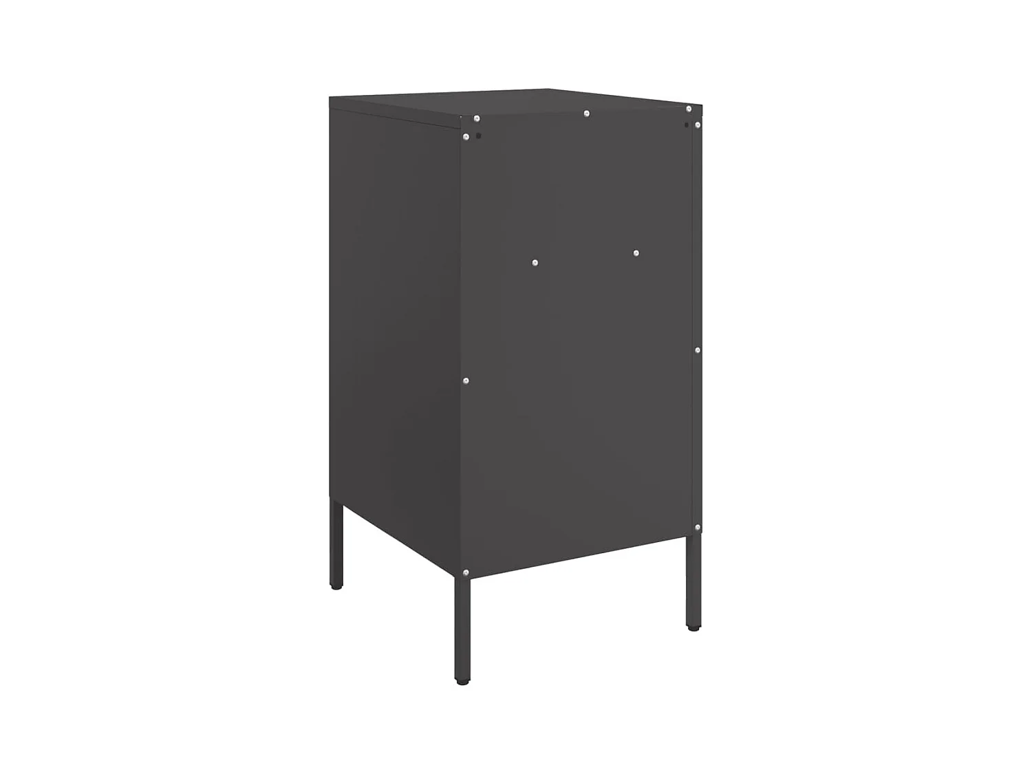 Table de chevet noir 36x39x68 cm acier