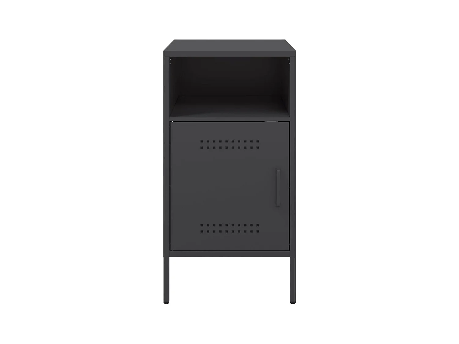 Table de chevet noir 36x39x68 cm acier