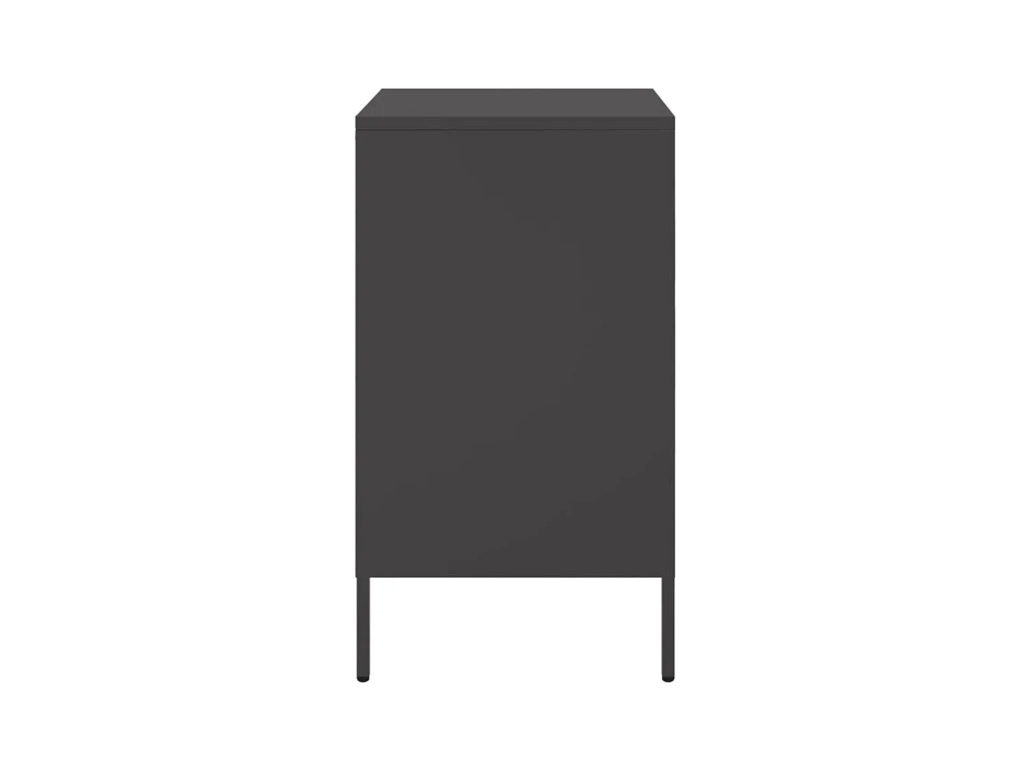 Table de chevet noir 36x39x68 cm acier