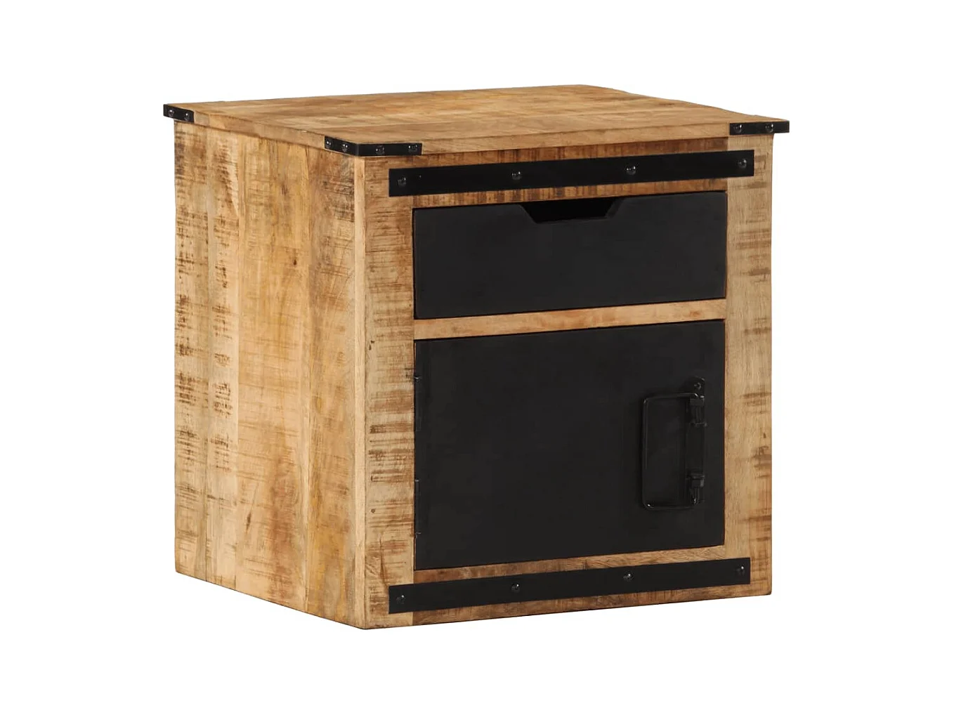 Table de chevet 45x40x45 cm bois de manguier massif