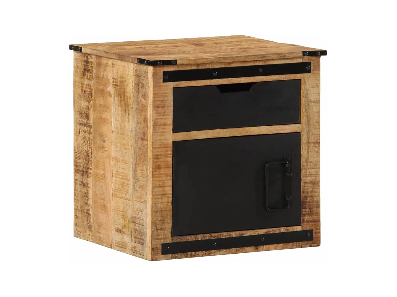 Table de chevet 45x40x45 cm bois de manguier massif