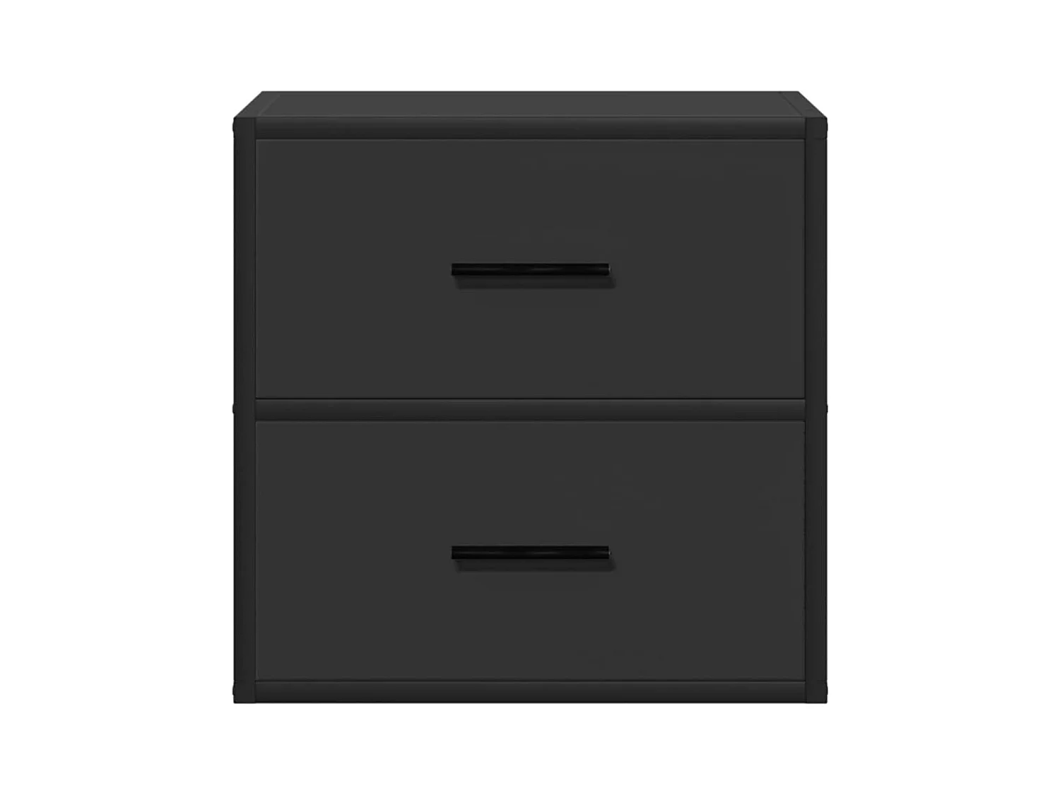 Comodino da parete nero 40x31x39,5 cm