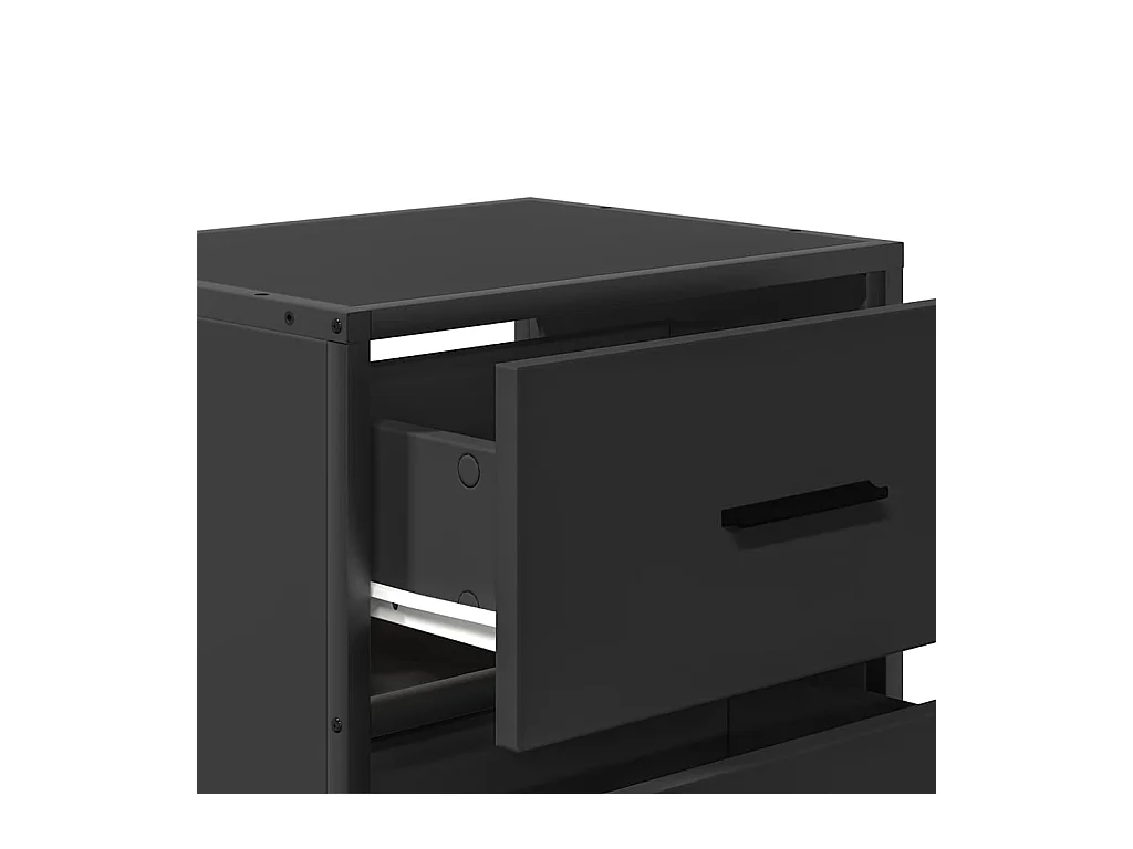 Comodino da parete nero 40x31x39,5 cm