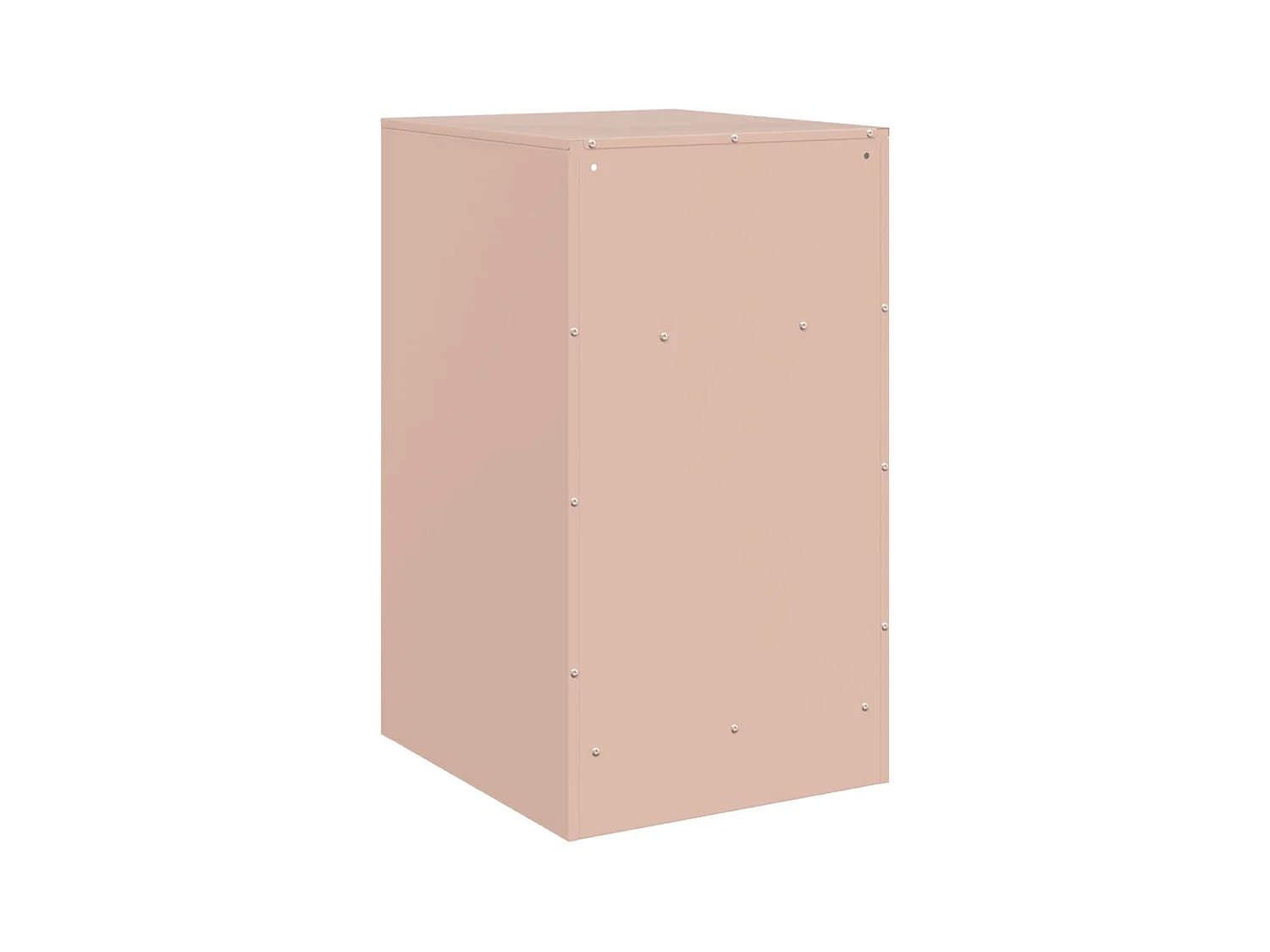 Table de chevet rose 34,5x39x62 cm acier
