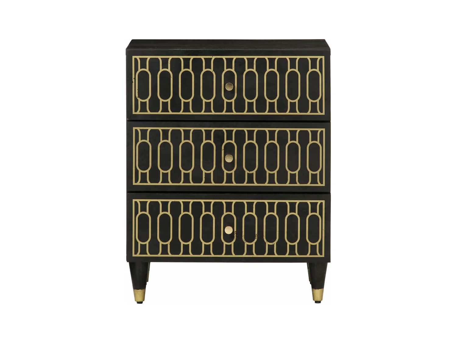 Table de chevet 50x33x60 cm bois de manguier massif