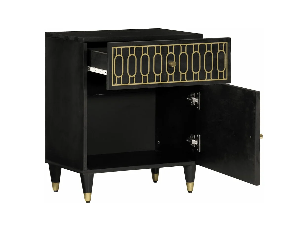 Table de chevet 50x33x60 cm bois de manguier massif