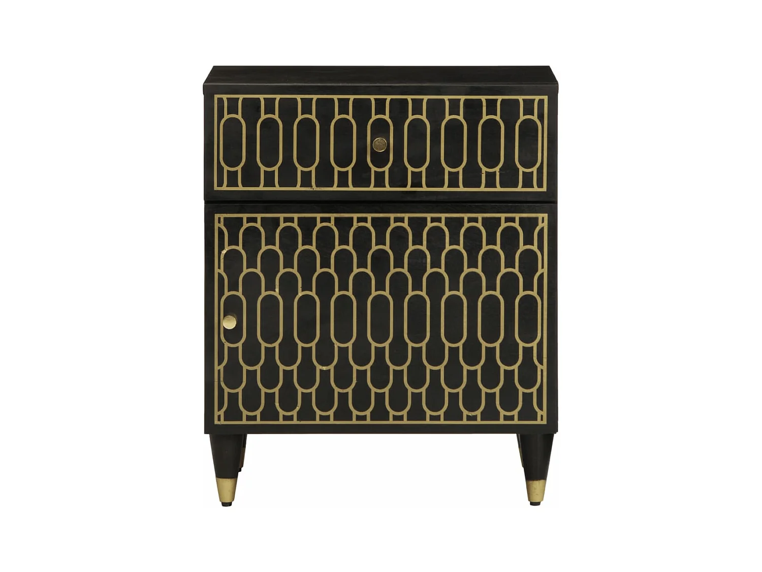 Table de chevet 50x33x60 cm bois de manguier massif