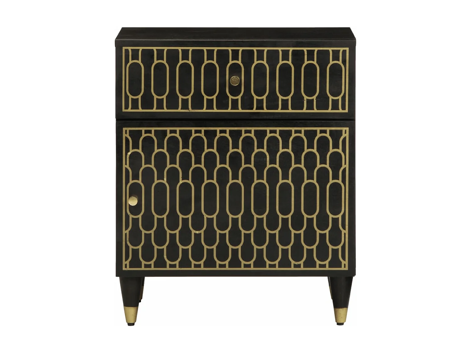 Table de chevet 50x33x60 cm bois de manguier massif