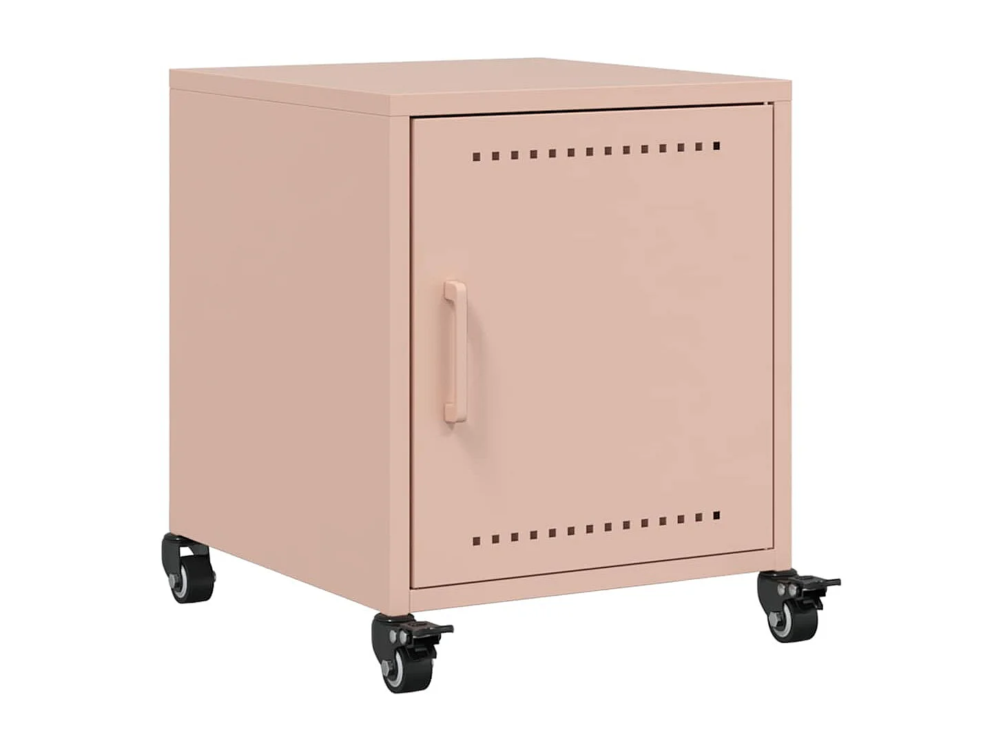 Table de chevet rose 36x38,5x43,5 cm acier