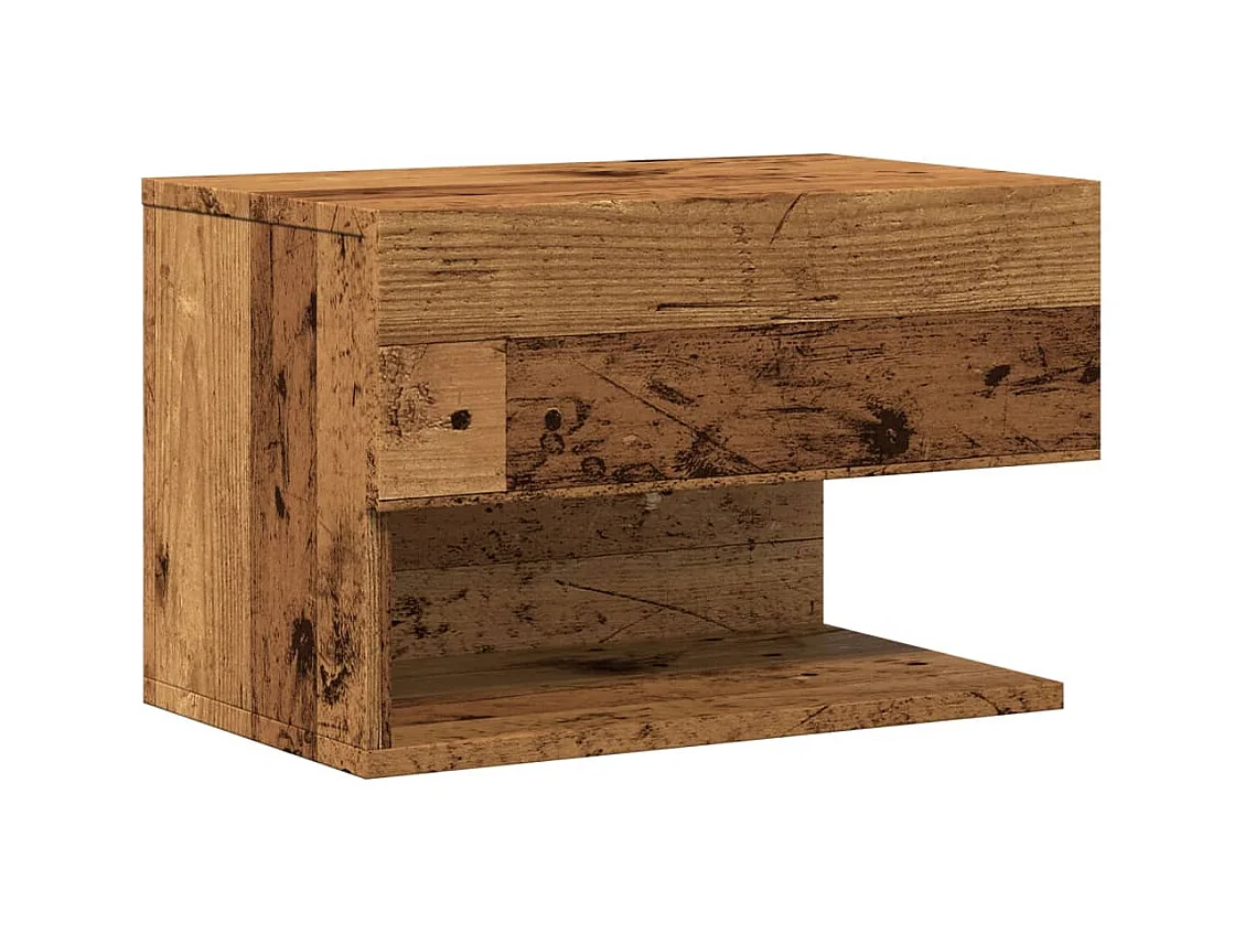 Vecchio comodino da parete in legno