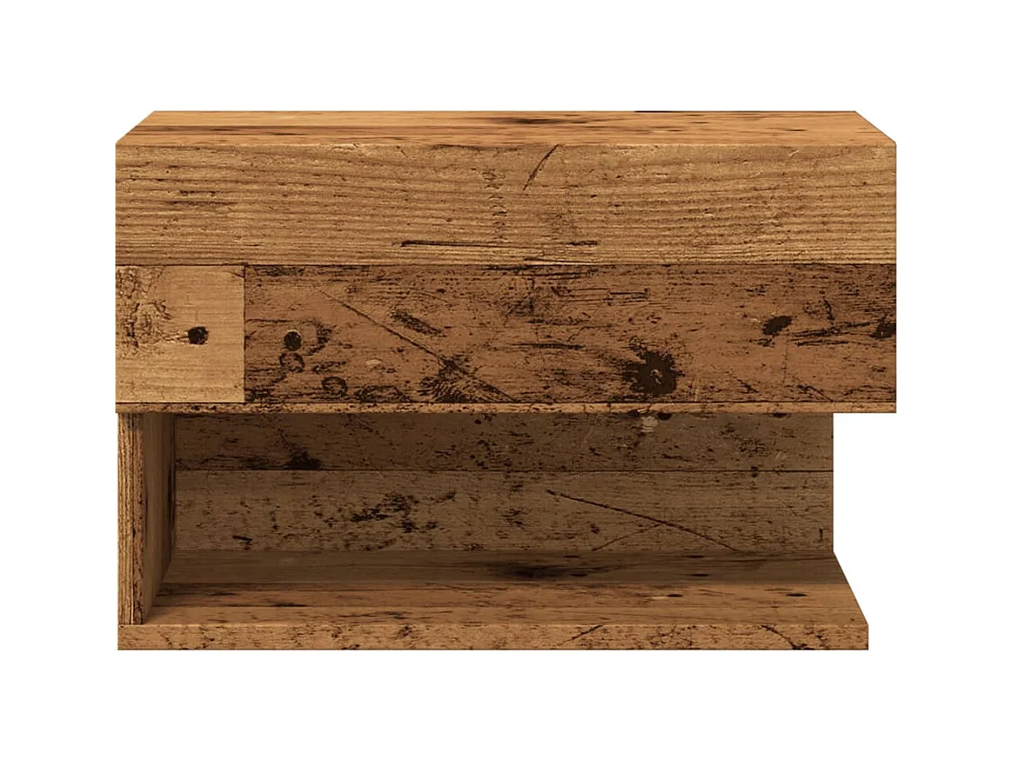 Vecchio comodino da parete in legno
