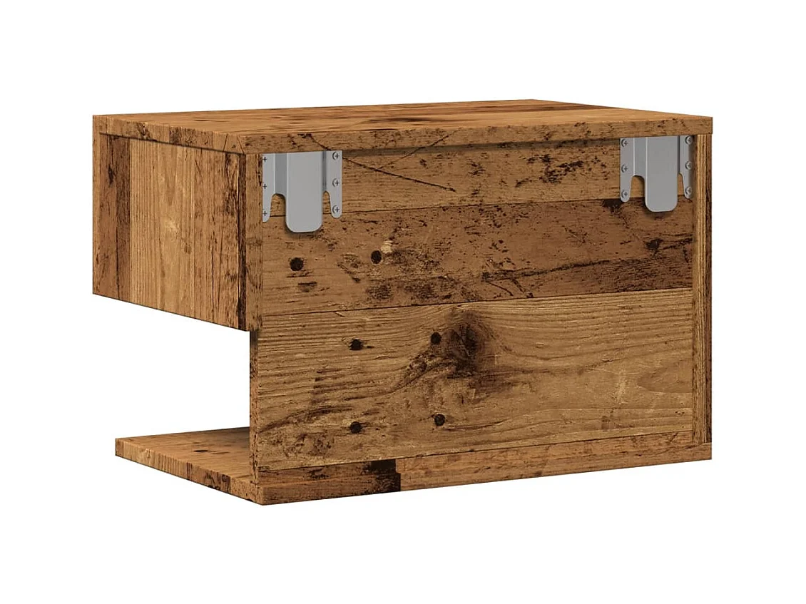 Vecchio comodino da parete in legno