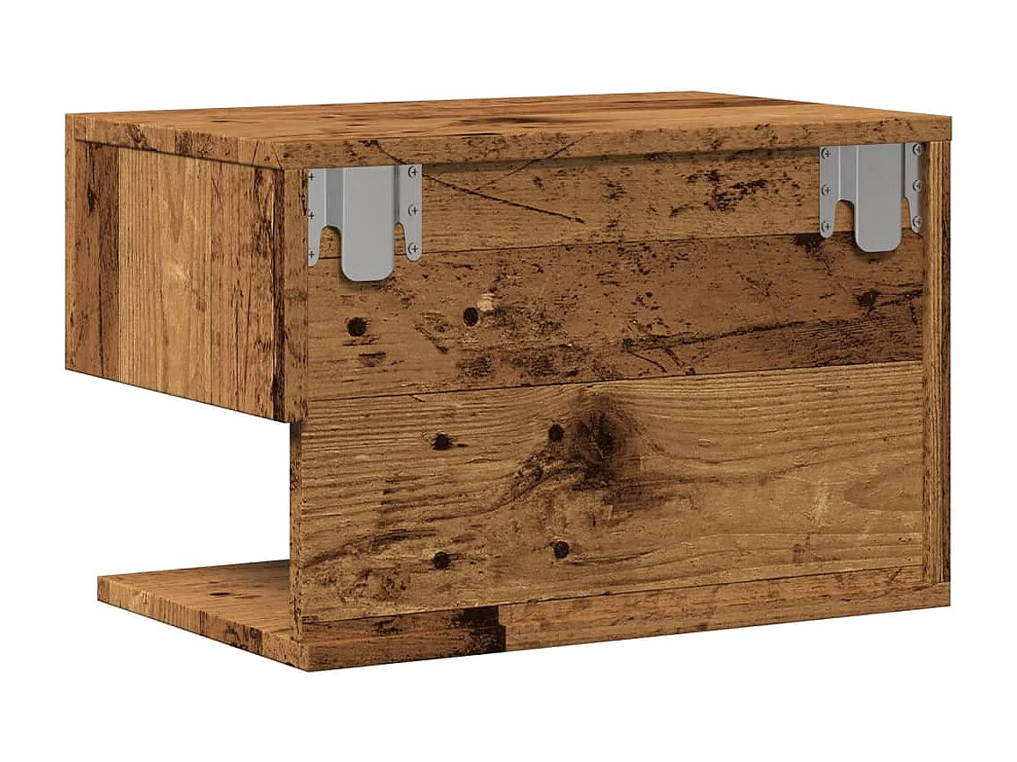 Alter Nachttisch aus Holz für die Wand