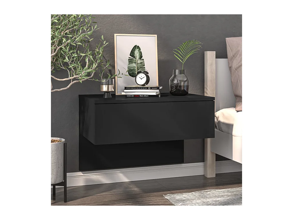 Table de chevet murale Noir