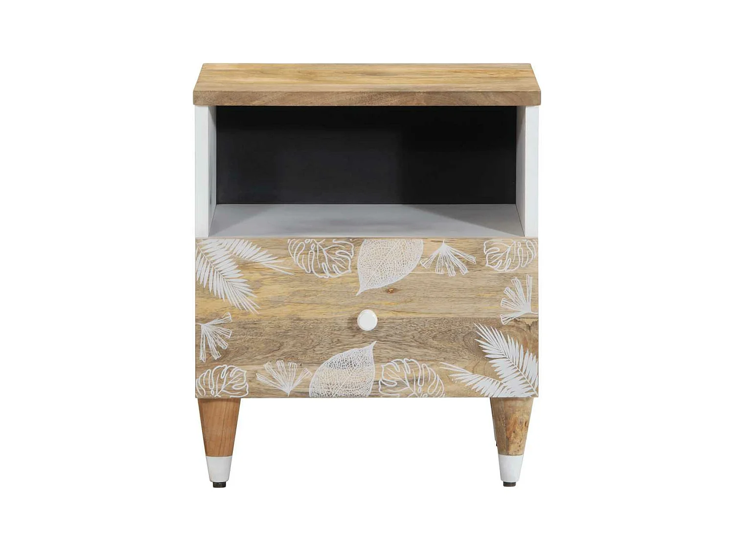 Table de chevet 40x33x46 cm Bois de manguier solide