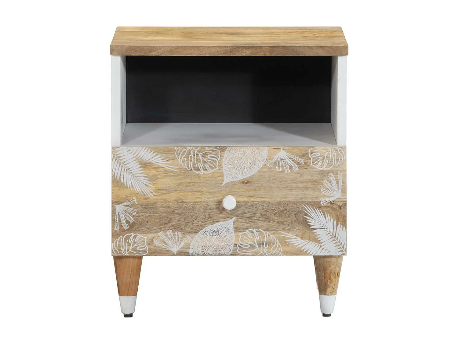 Table de chevet 40x33x46 cm Bois de manguier solide