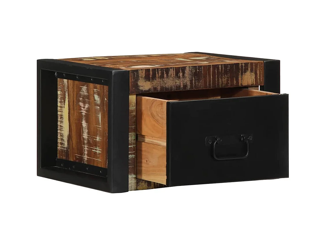 Mehrfarbiger Nachttisch 40x35x25 cm Altholz