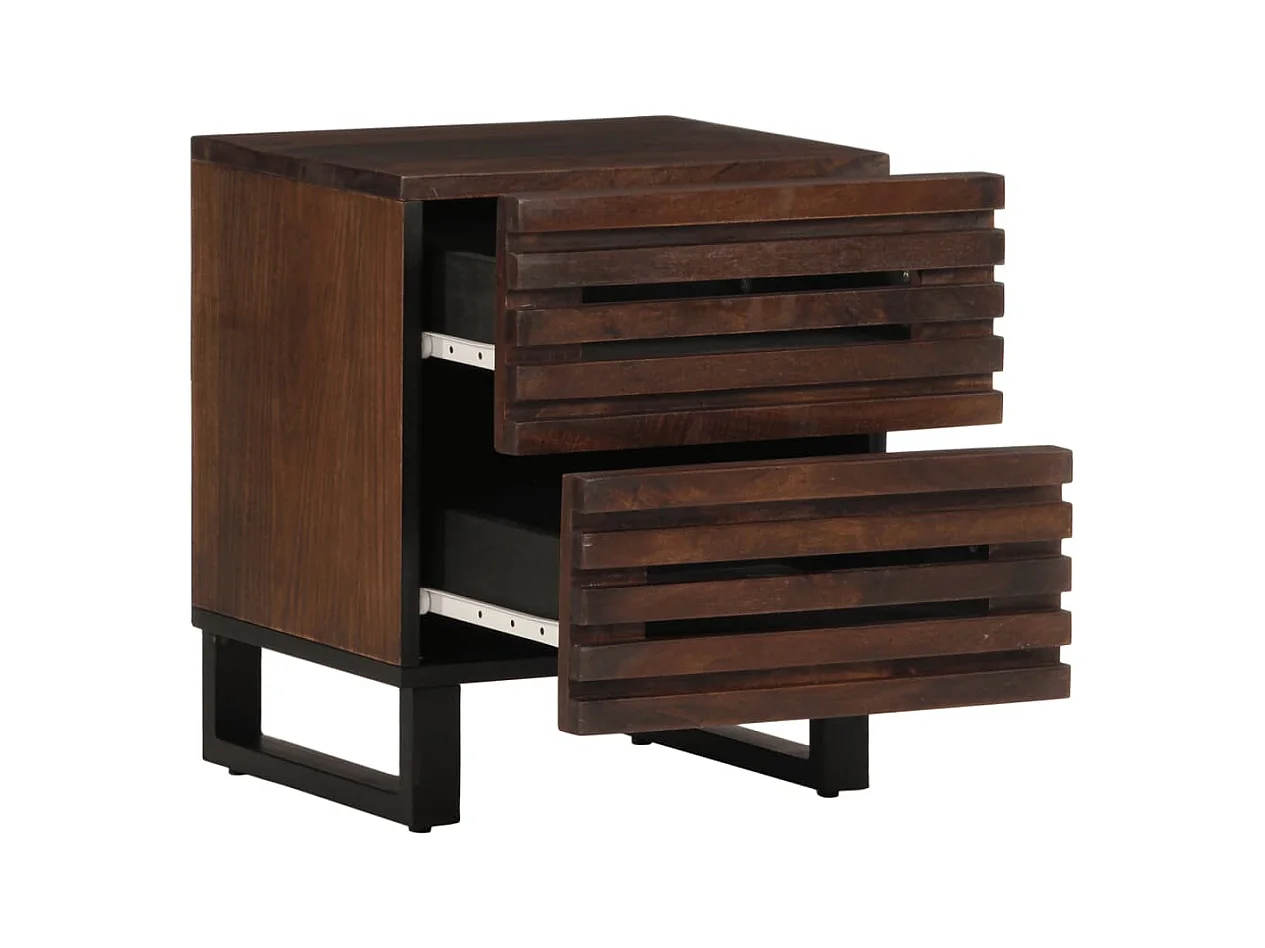 Table de chevet 40x34x46 cm bois de manguier massif