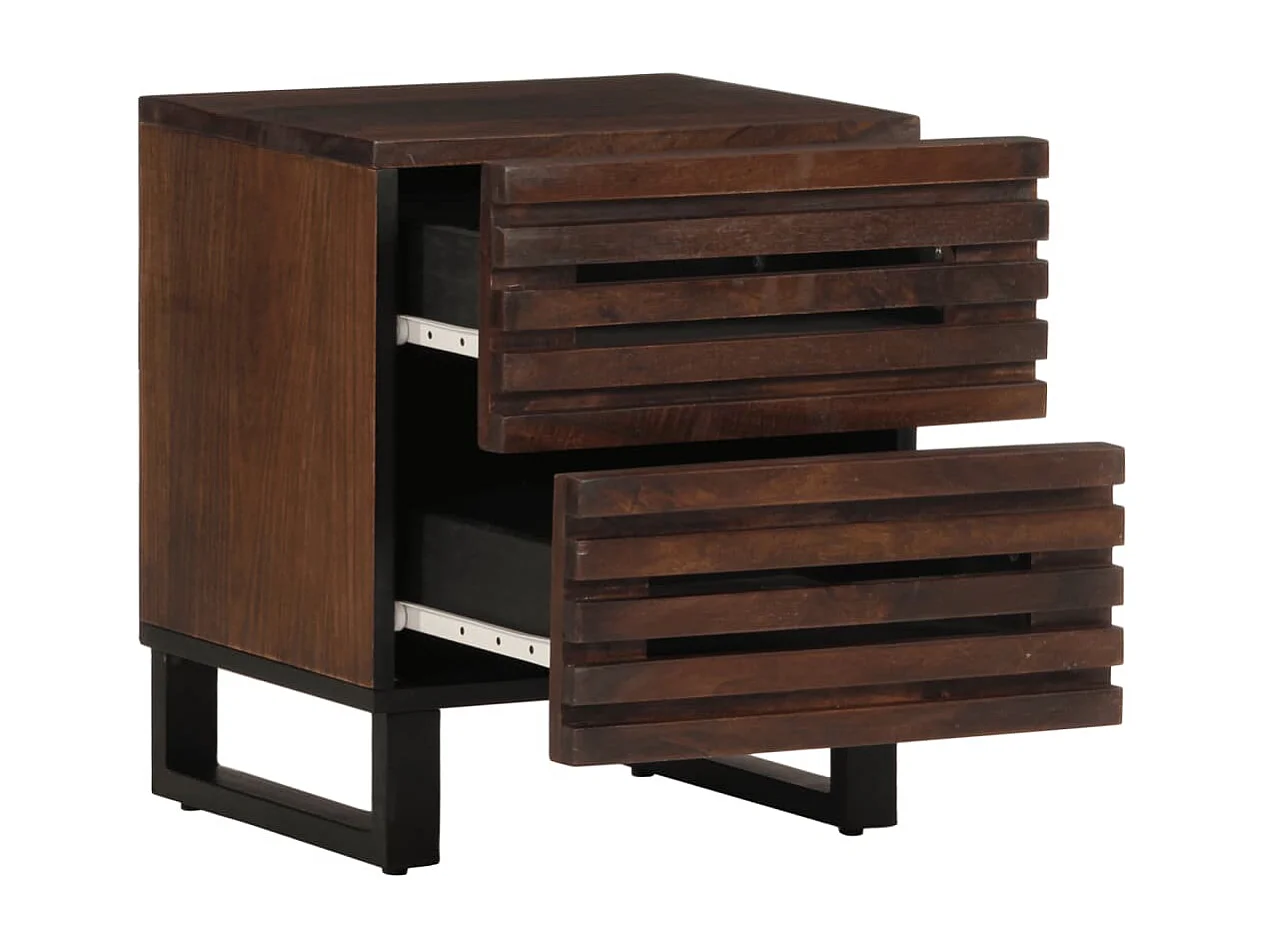 Table de chevet 40x34x46 cm bois de manguier massif