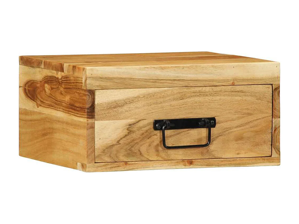 Table de chevet murale bois massif d'acacia