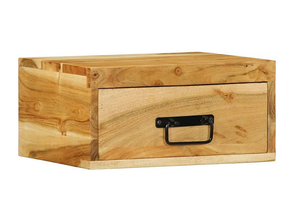 Table de chevet murale bois massif d'acacia