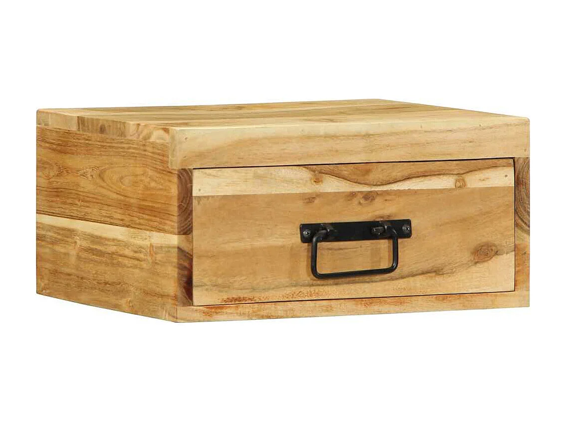 Table de chevet murale bois massif d'acacia