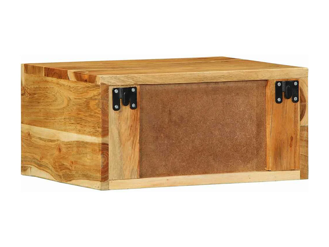 Table de chevet murale bois massif d'acacia