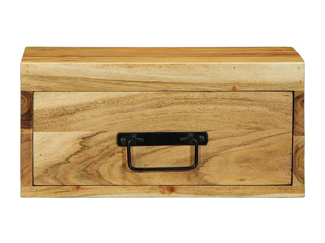 Table de chevet murale bois massif d'acacia