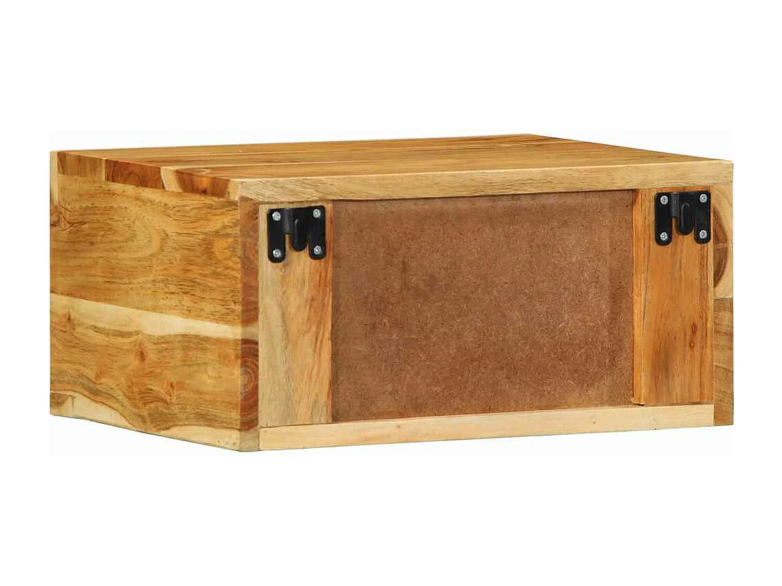 Table de chevet murale bois massif d'acacia