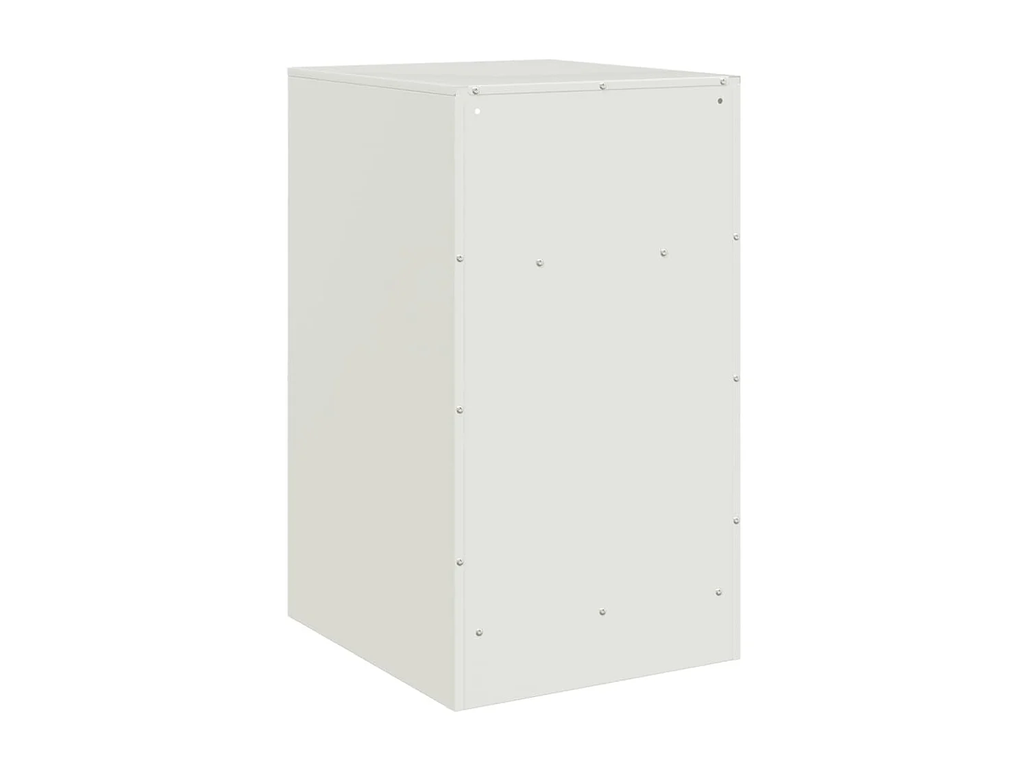 Table de chevet blanc 34,5x39x62 cm acier