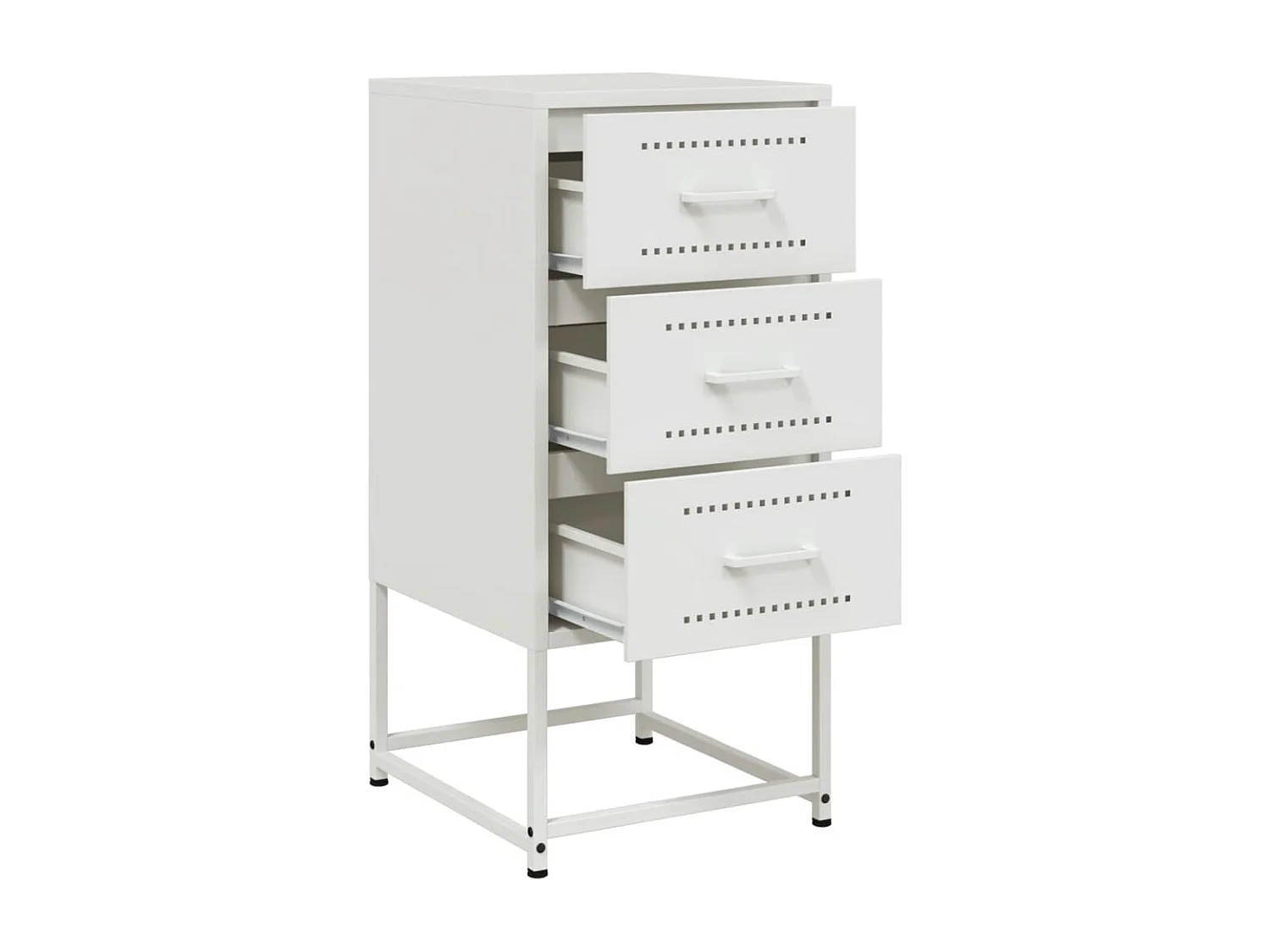 Mesa de cabeceira branca 36x39x78 cm aço